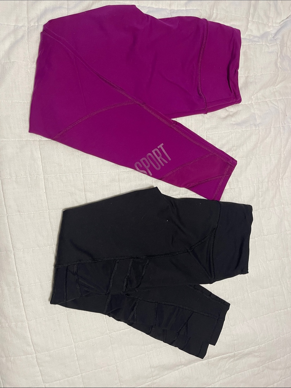 Victoria secret Leggings Duo - Magenta and Black
